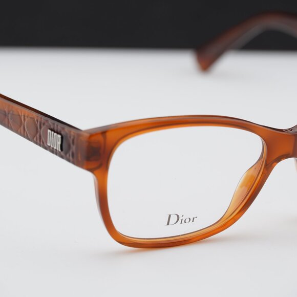 Dior LADYDIORO 2 0SX7 00 Rectangle Eyeglasses 52mm - Havana - Picture 8 of 11
